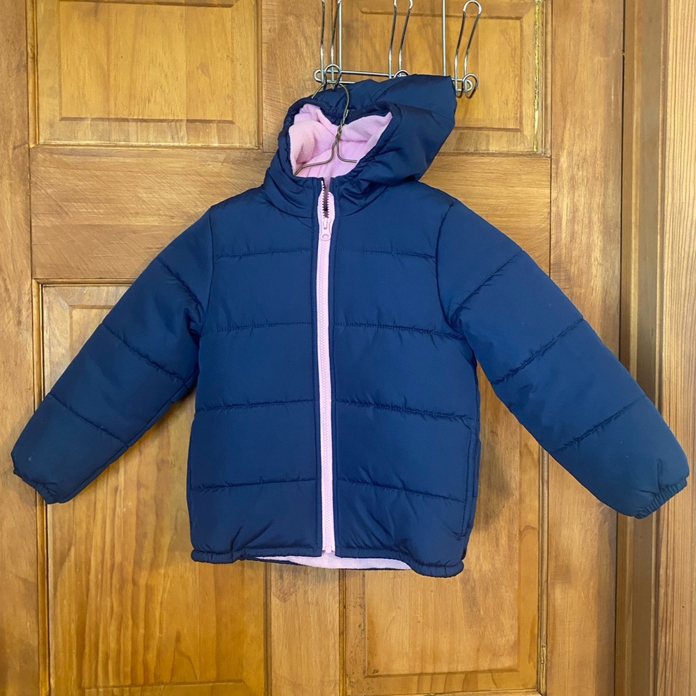 Carter's Navy and Pink Kids Puffer Jacket